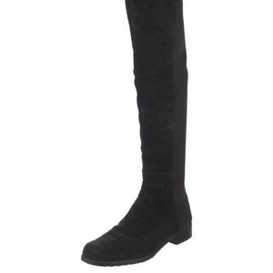 Stuart Weitzman 50/50 black knee high suede elastic boots